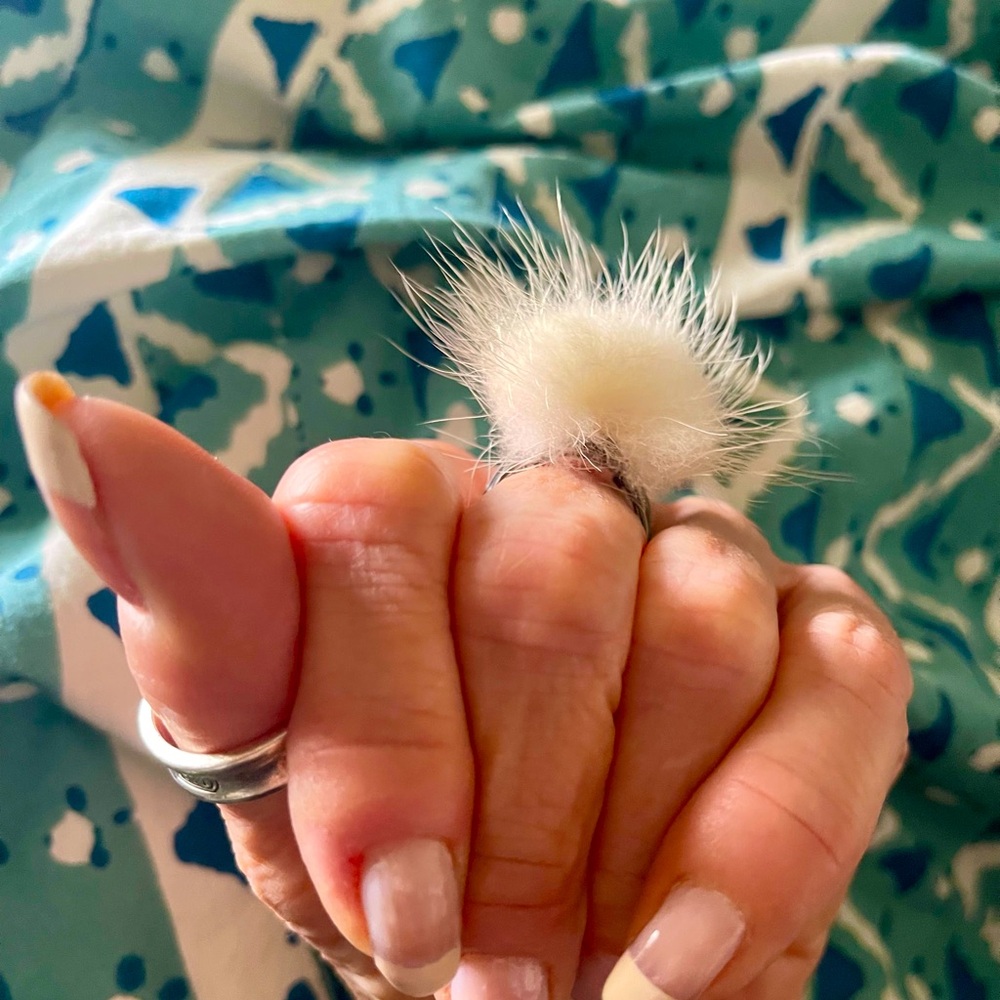 NIB Heart’s Desire Handcrafted Mink Fur Statement Ring